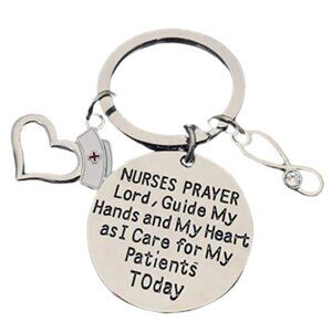 Nurse Prayer Keychain - Heart Cap